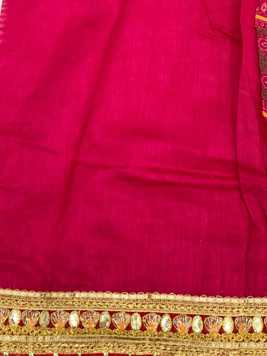 Radiant Bandhani Foil Chiffon Saree