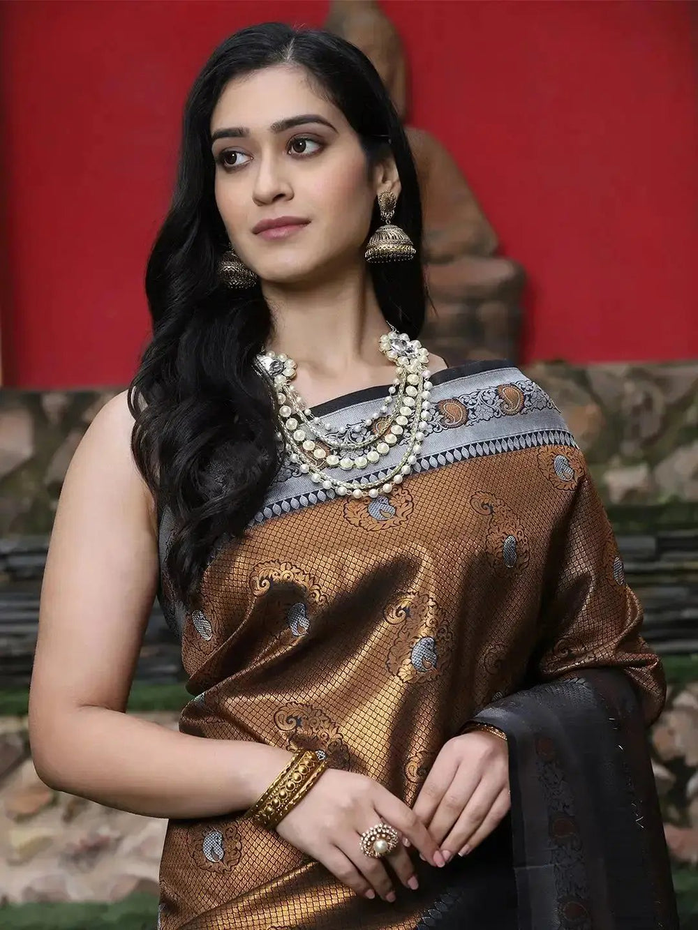  Kanjivaram Silk Saree With Zari Work 