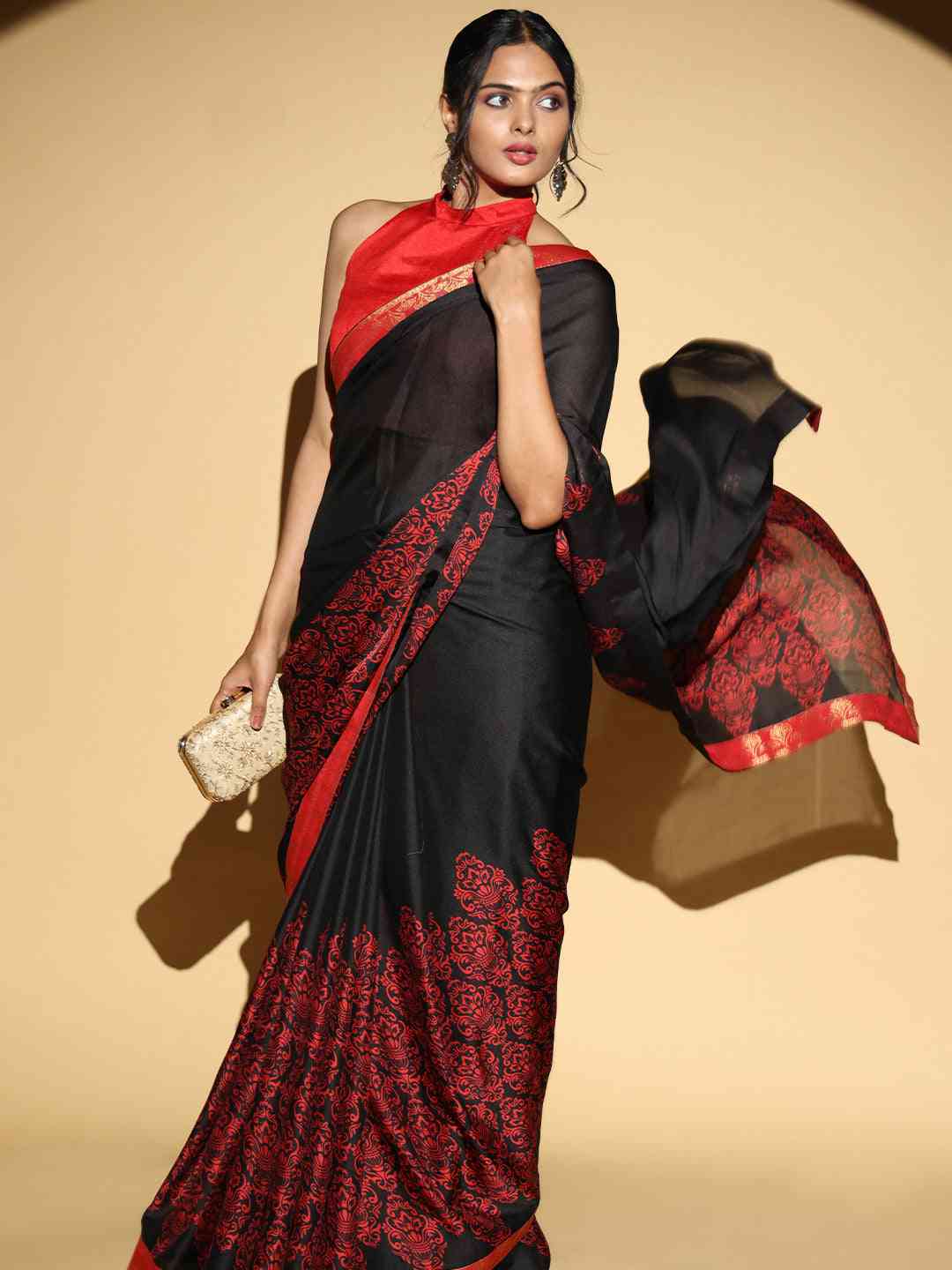 Soft Georgette Multi Colored Party Wear Designer Saree