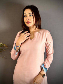 Kalamkari Oval Slit Mul Kurti


