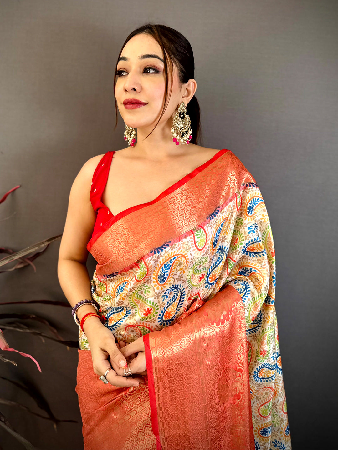 Radiant Soft Silk Digital Print Kanchi Saree