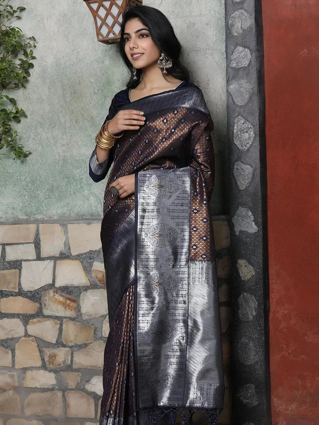 Kanjivaram Silk Saree with Zari Work 