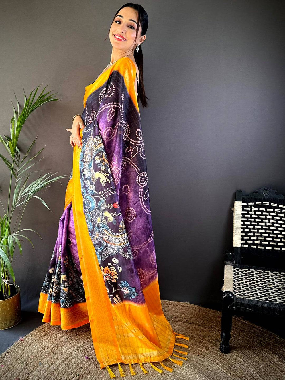 Wine Soft Gadwal Uppada Silk Saree