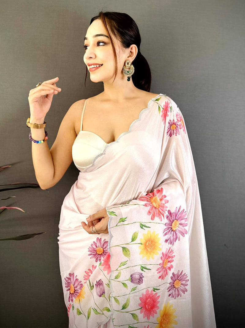 Heritage Soft Chiffon Stone Work Saree

