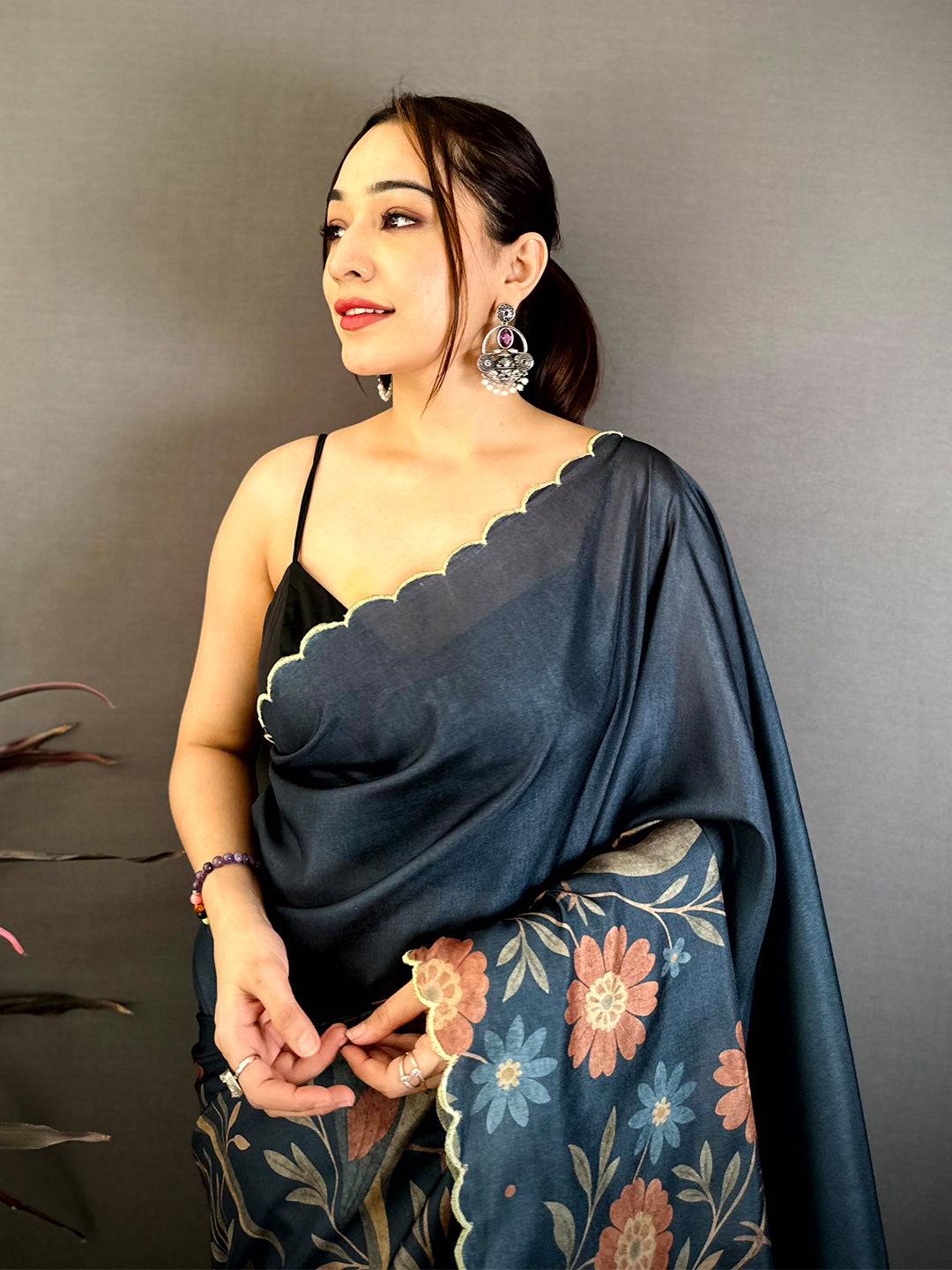 Premium Celebrity Tussar Kalamkari Saree

