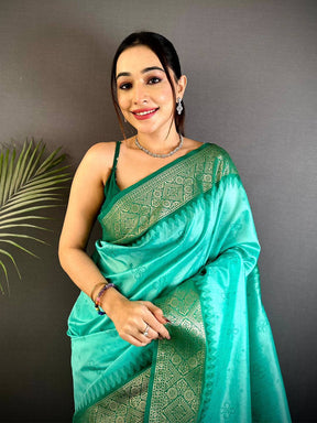 Rama Crystal Raw Silk Kanchi Pattu Saree

