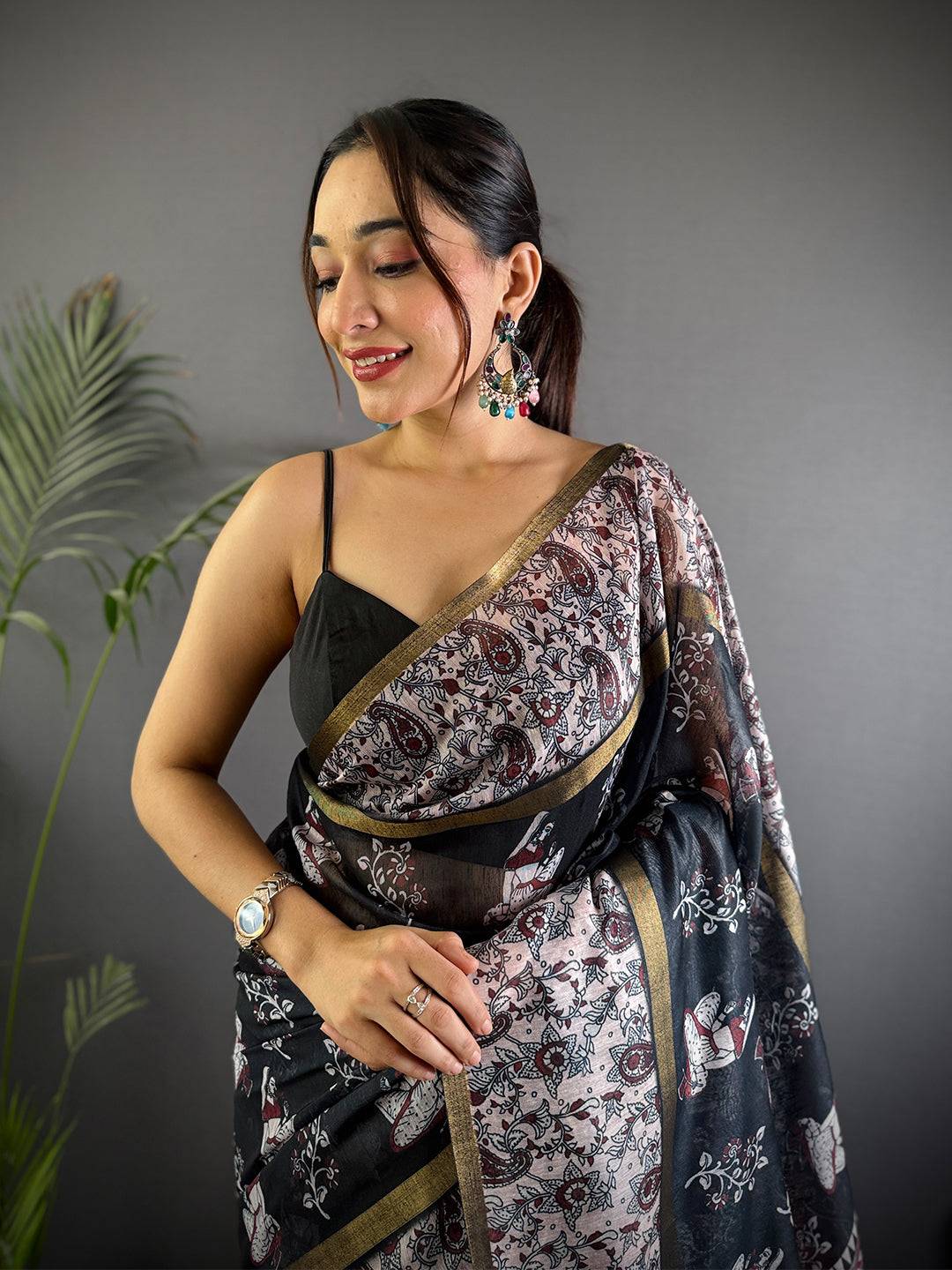 Artisan Block Print Chanderi Saree