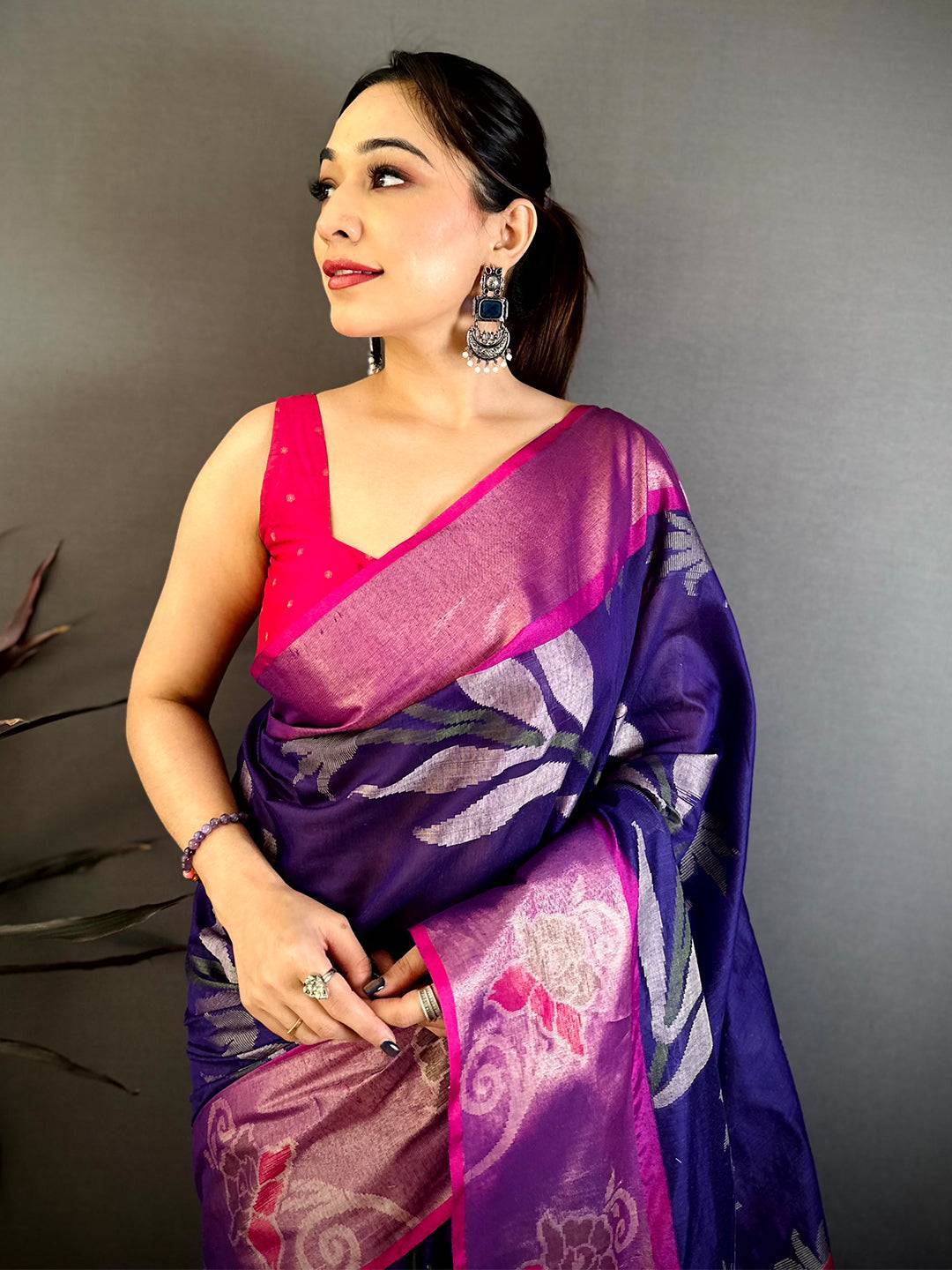 Royal Soft Chanderi Pochampally Ikkat Saree