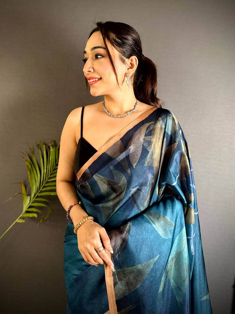 Artistic Poster Art Abstract Tussar Saree