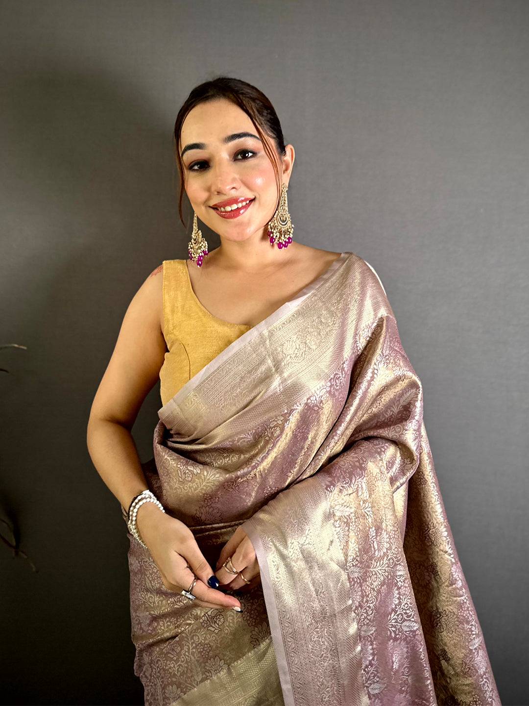 Celebrity Kanjivaram Woven Tissue Saree