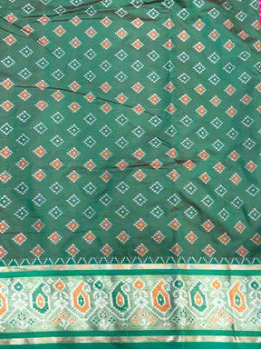 Pink Soft Silk Saree With Patola Weaving