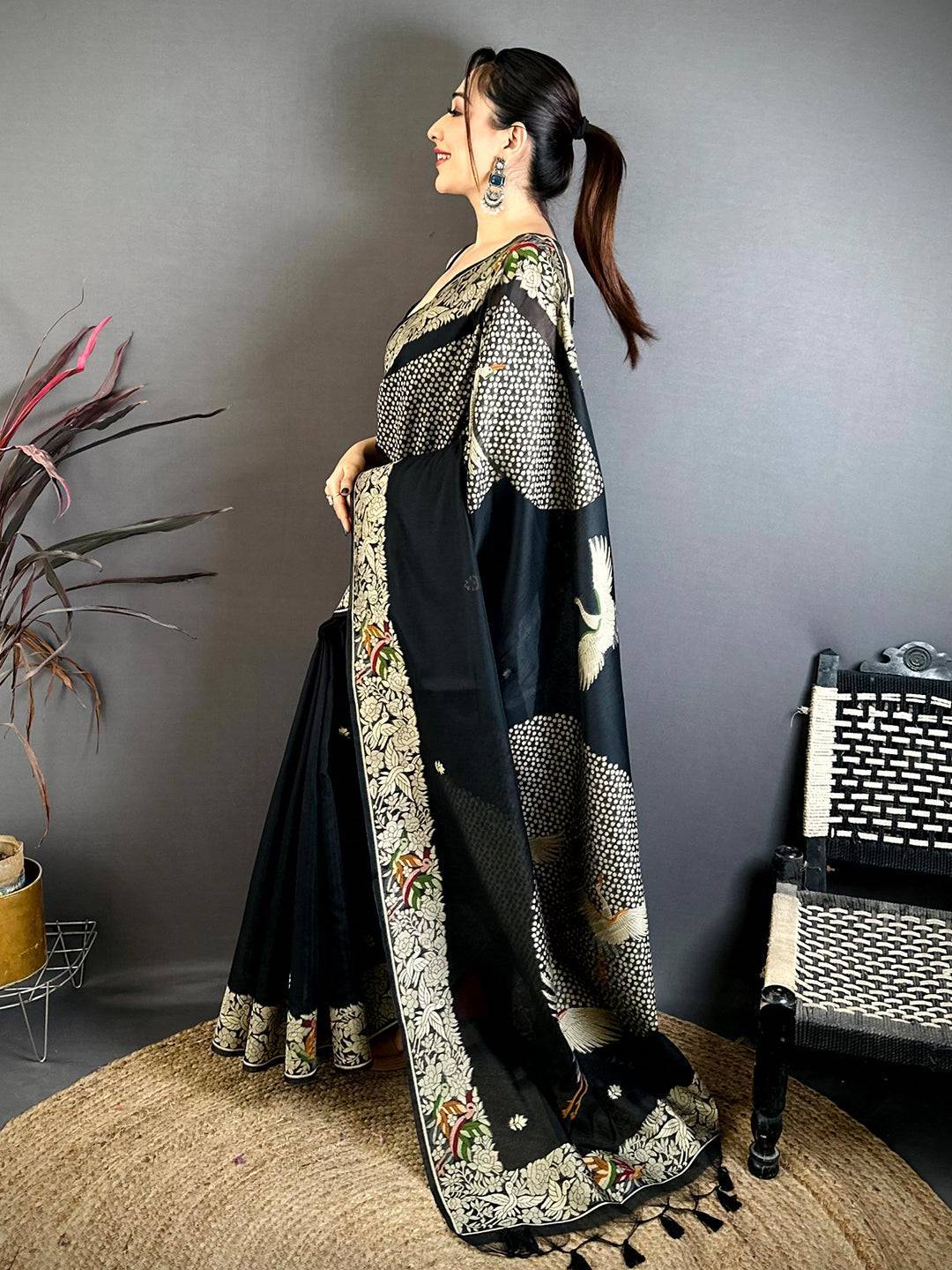 Celebrity Style Flamingo Munga Saree