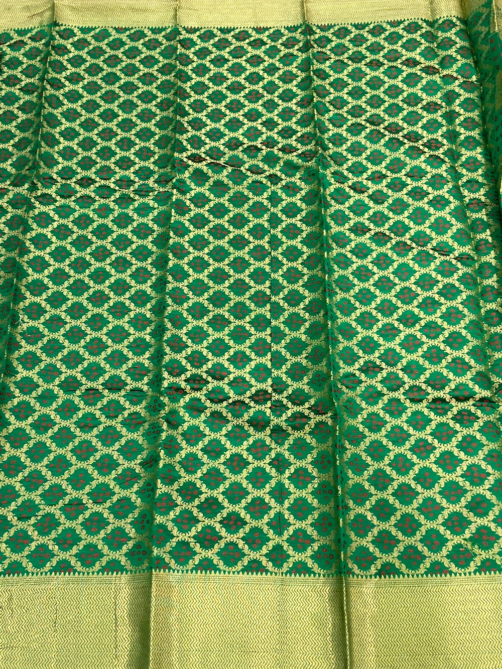 Green Banarasi Square Patola Saree
