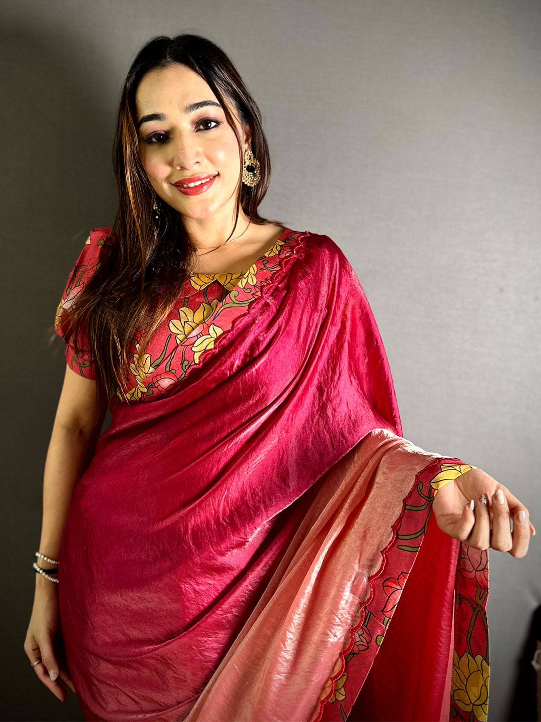 Regal Printed Silk Cutwork Border Saree