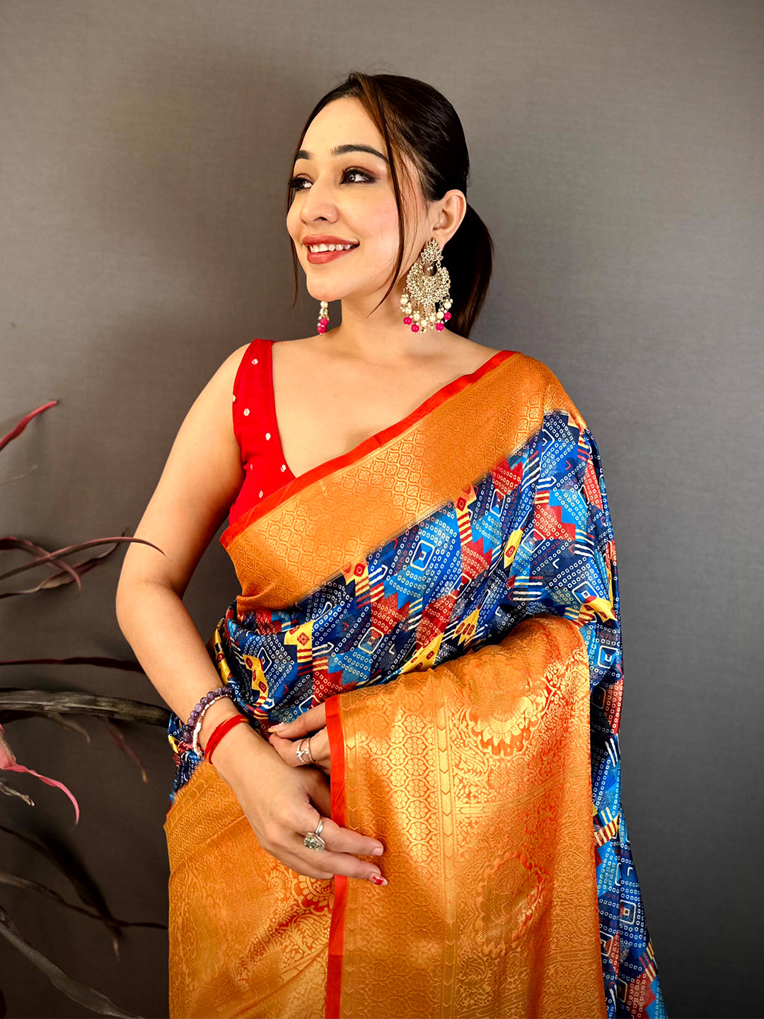 Opulent Soft Silk Digital Print Kanchi Saree