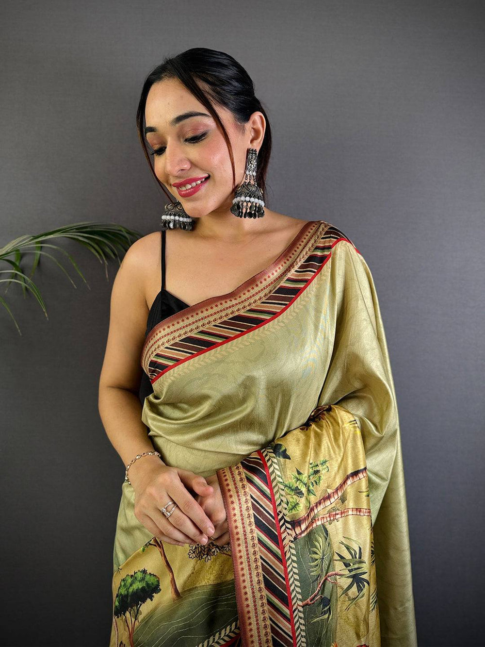 Artistry Soft Dola Silk Printed Saree