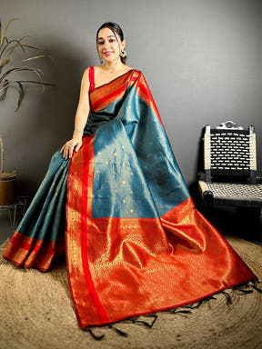 Graceful Banarasi Katan Silk Gold Zari Saree