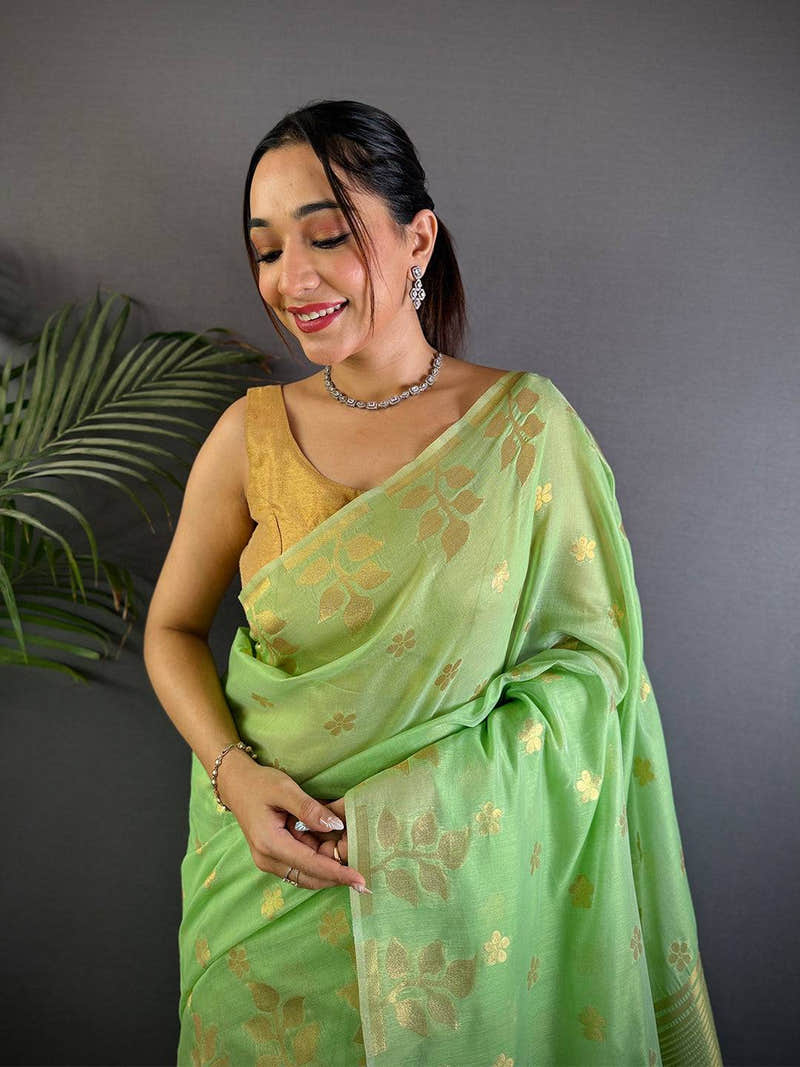 Elegant Essence Cotton Silk Dhakai Saree