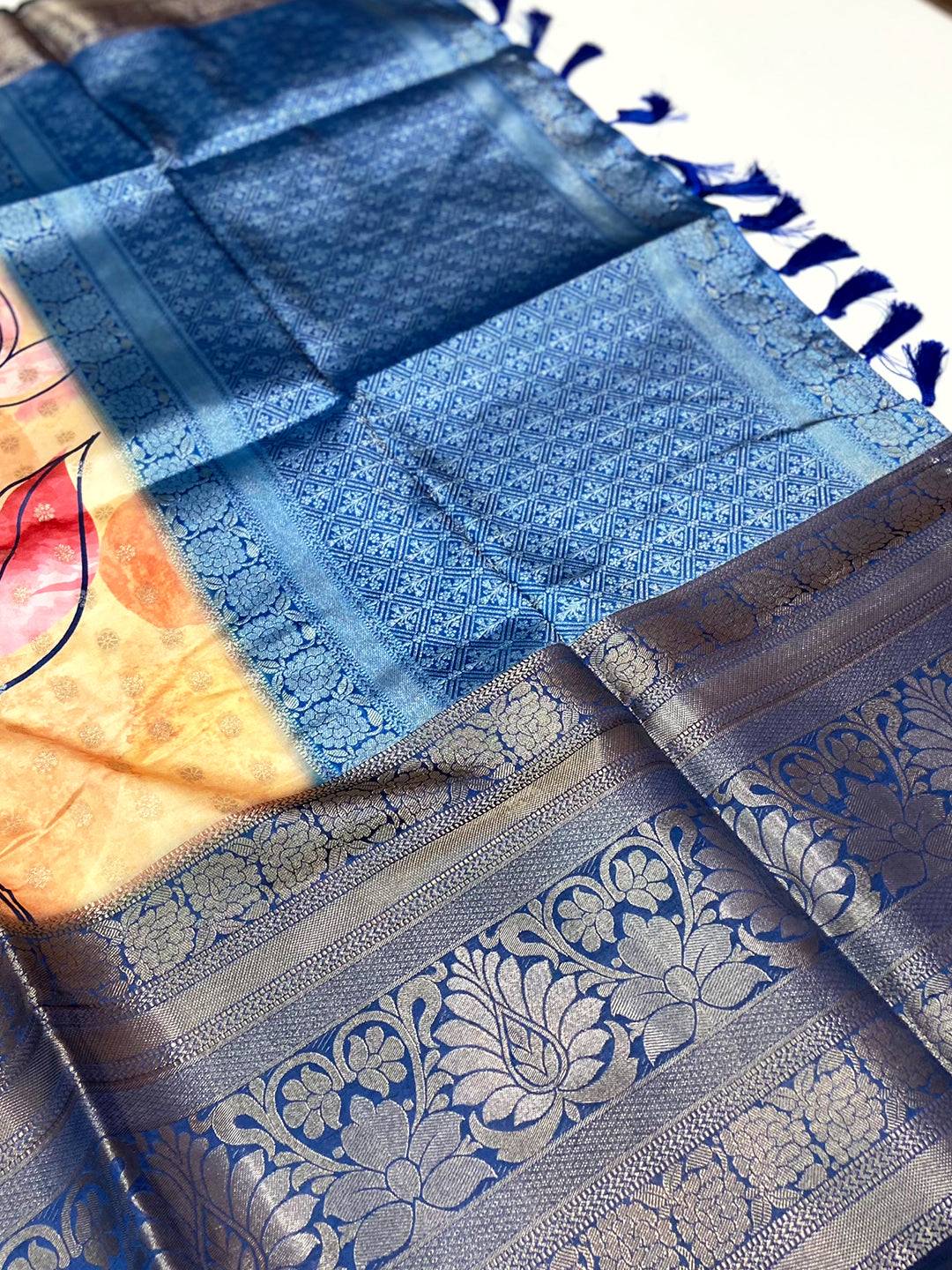 Tradition Banarasi Floral Print Saree