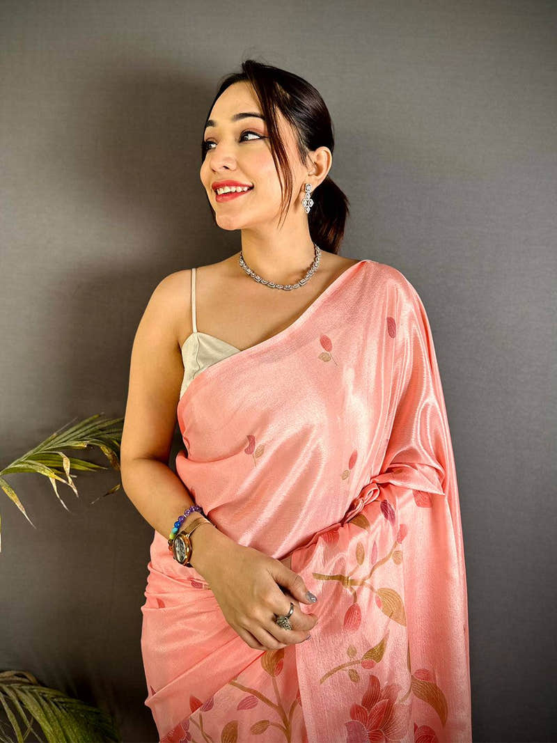 Regal Soft Chinnon Chiffon Floral Saree