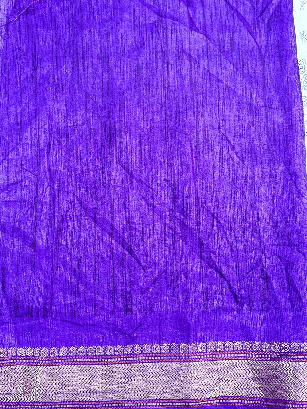 Graceful Pen Kalamkari Dola Silk Saree