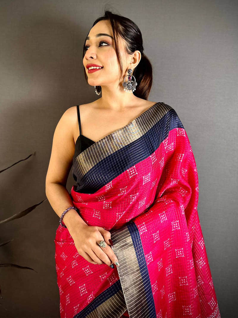 Opulent Tussar Black Zari Weave Saree
