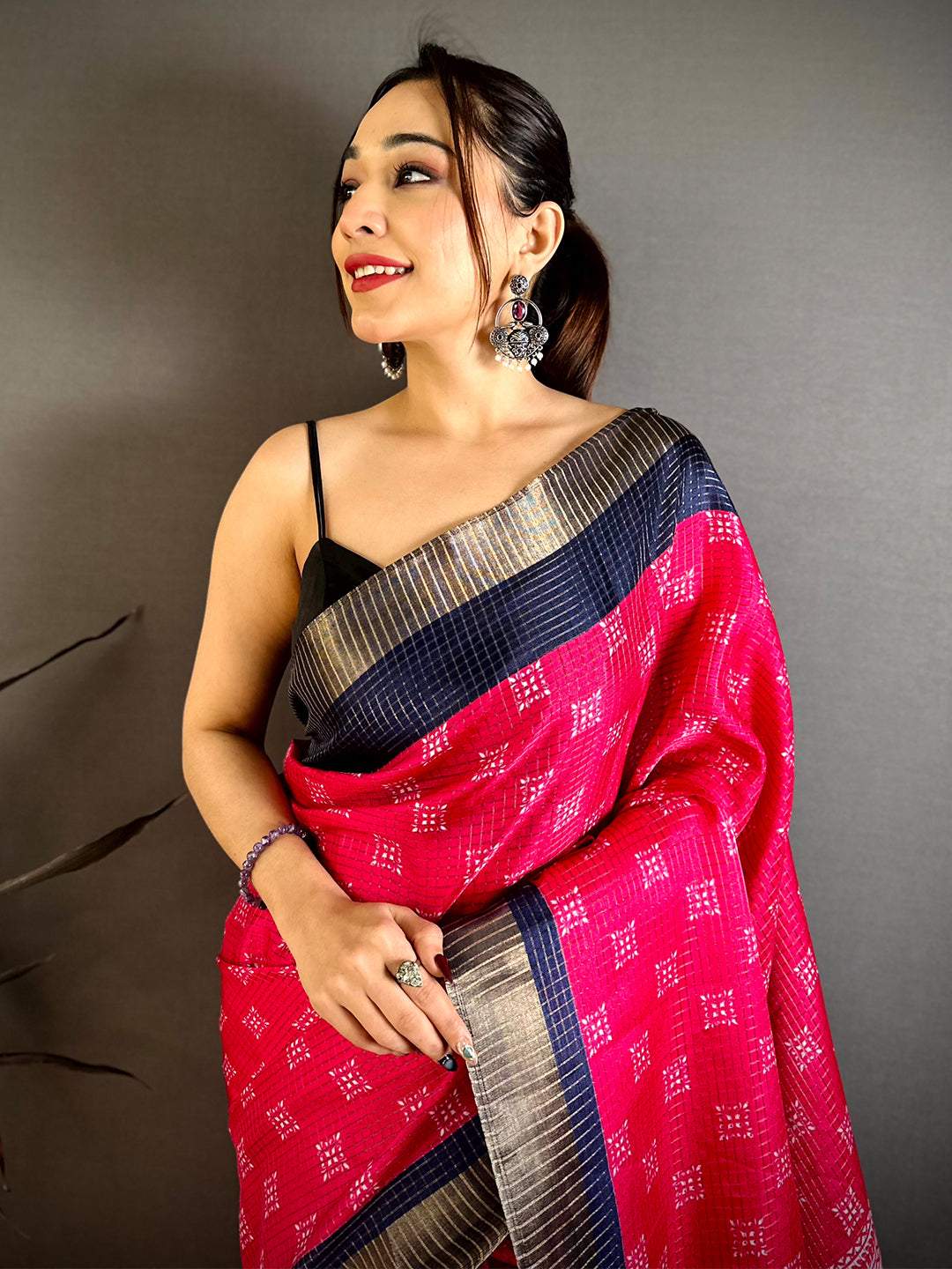 Opulent Tussar Black Zari Weave Saree