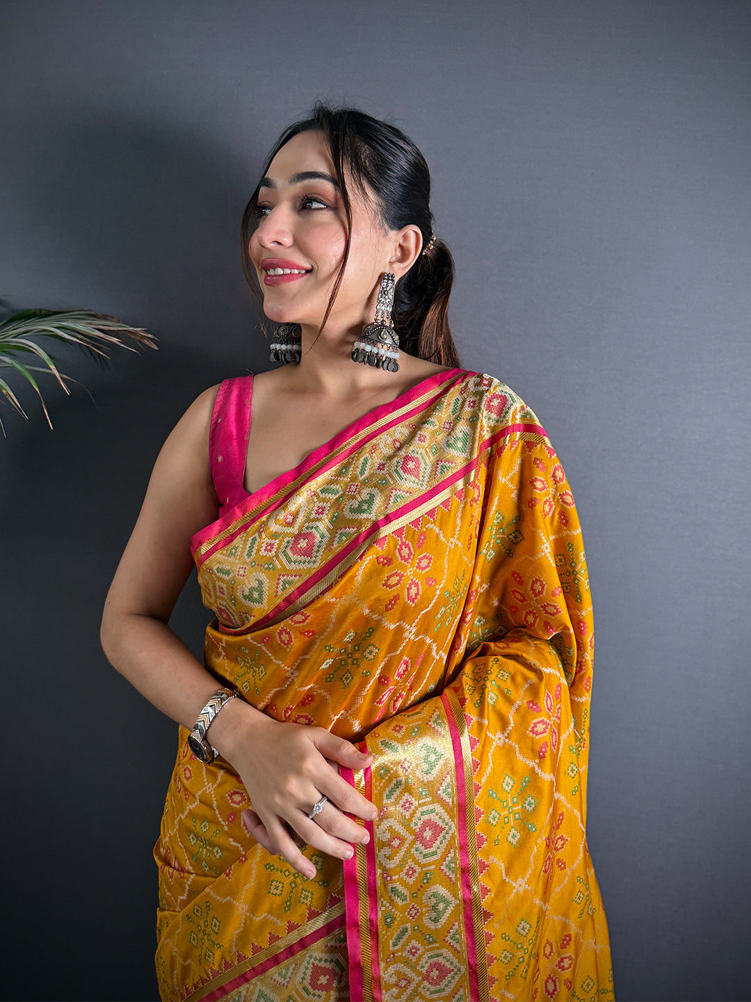 Graceful Pochampally Patola Silk Saree