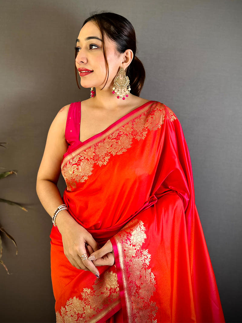 Opulent Ombre Weaving Mashru Silk Saree