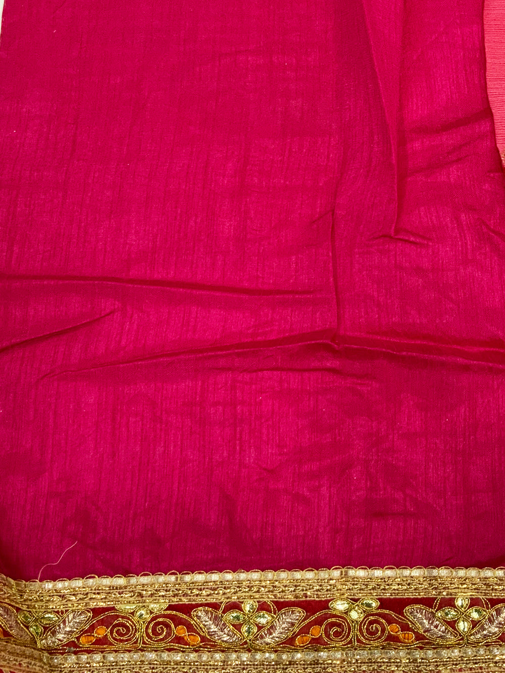 Golden Chinnon Bandhej Print Saree