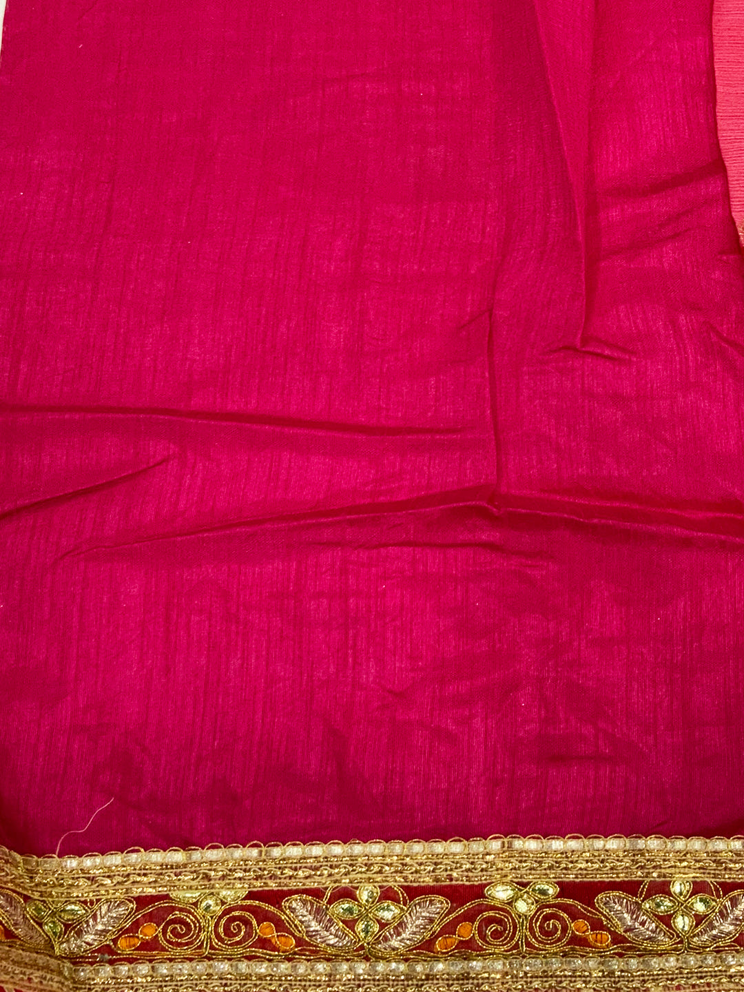 Golden Chinnon Bandhej Print Saree