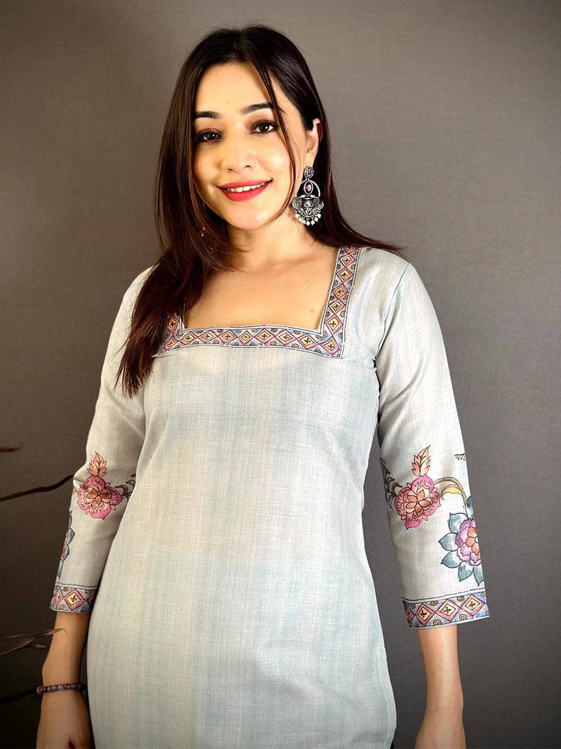 Classic Kalamkari Square Neck Kurti