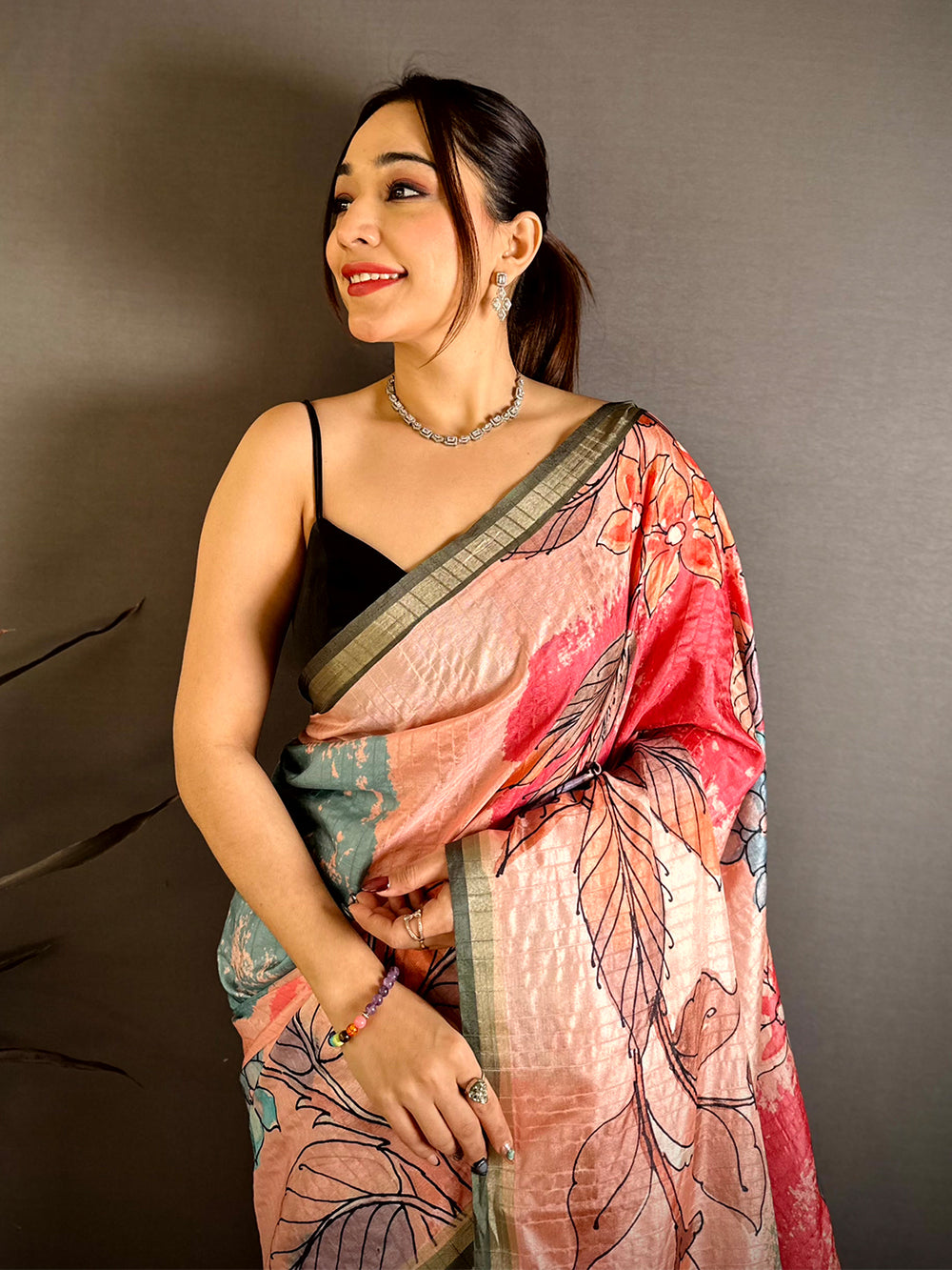 Royal Tussar Ghicha Printed Saree