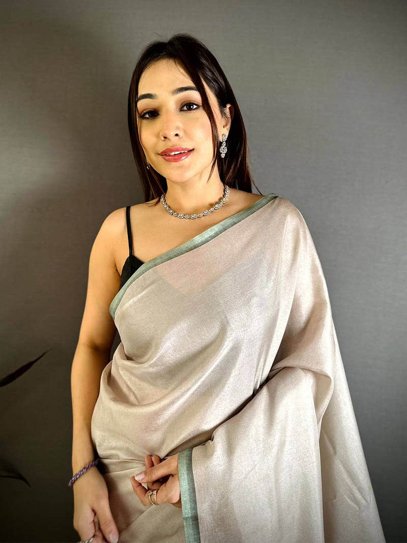 Stylish Kerala Print Tussar Saree