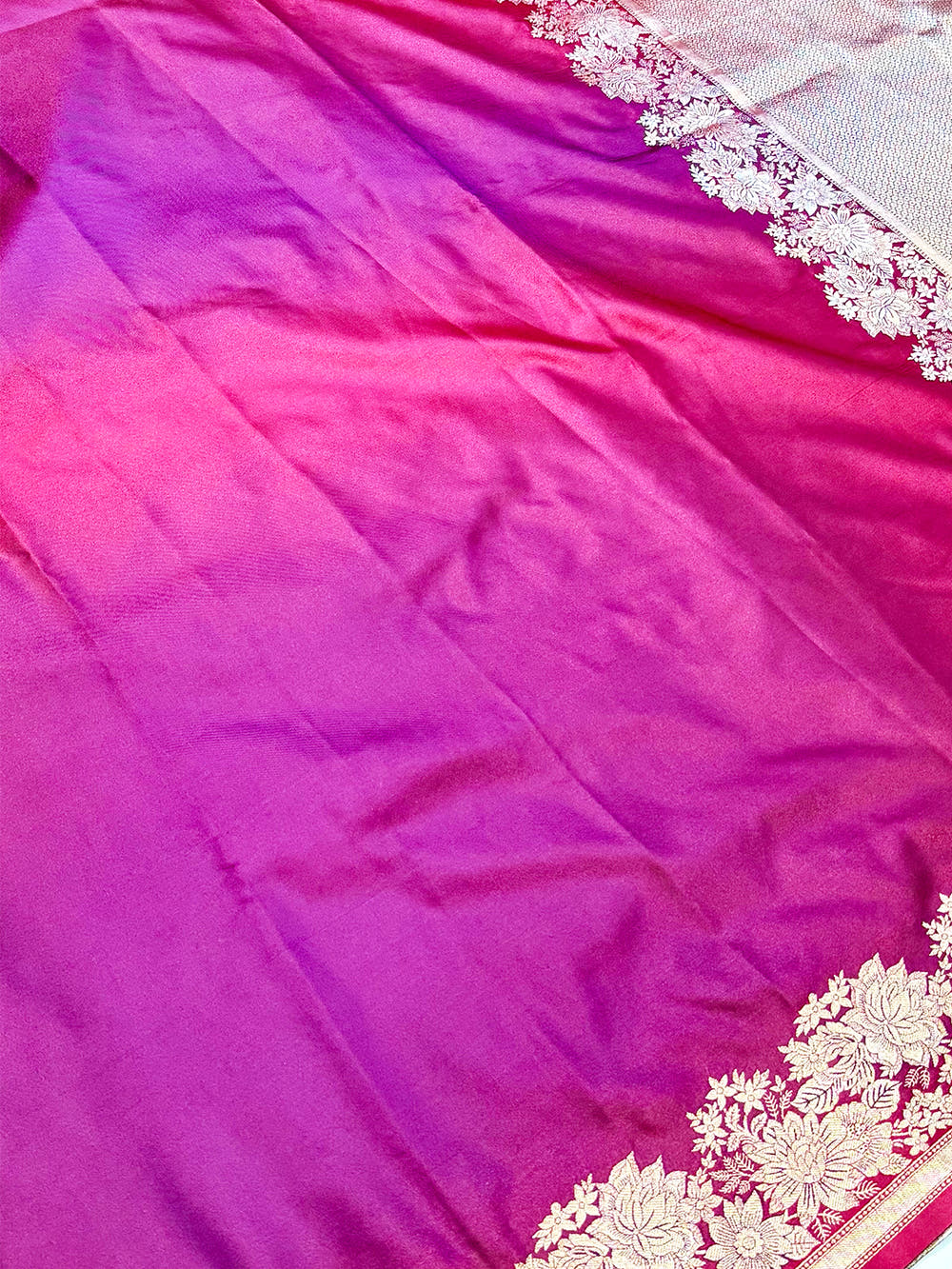 Regal Ombre Weaving Mashru Silk Saree