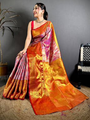 Classic Dharmavaram Zari Woven Pattu Saree