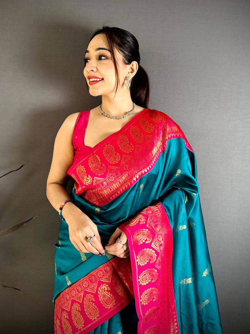 Heritage Rama Banarasi Silk Saree