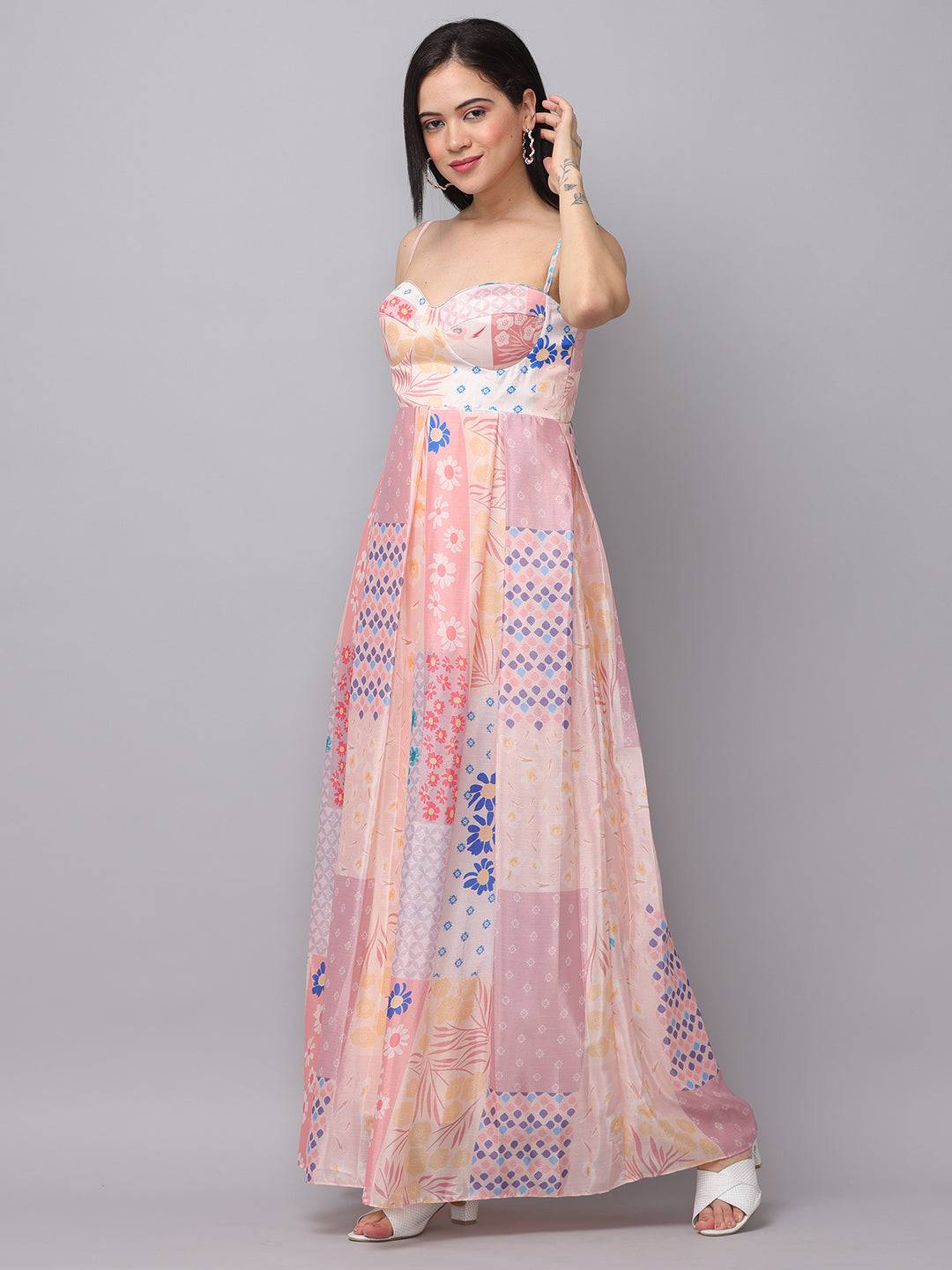 Serene Sunrise Corset Dress side pose