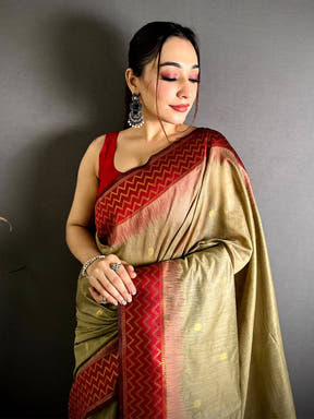 Royal Mul Cotton Katan Contrast Border Saree