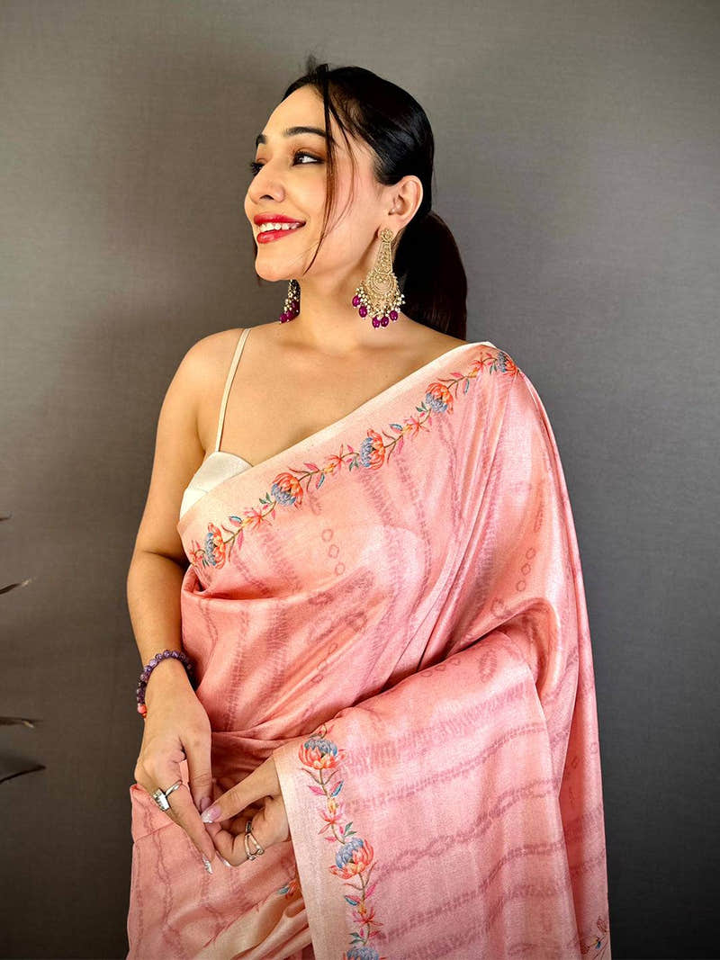 Elegant Sambhavi Print Tussar Saree