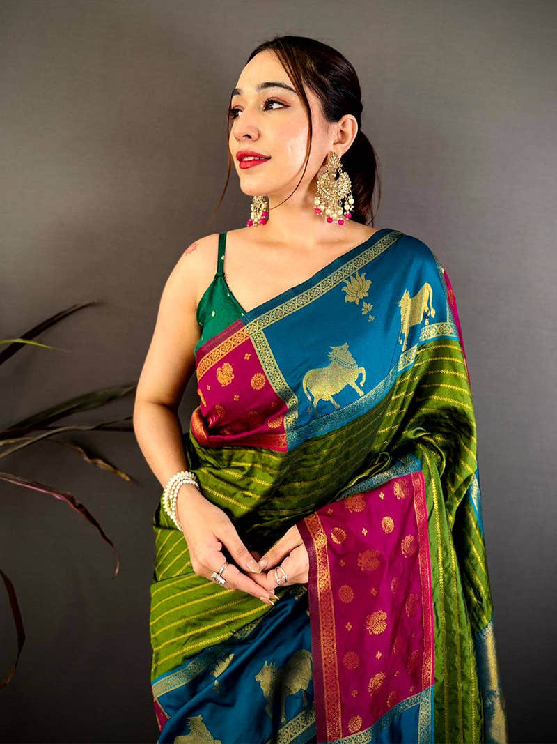 Royal Soft Silk Striped Pattern Saree