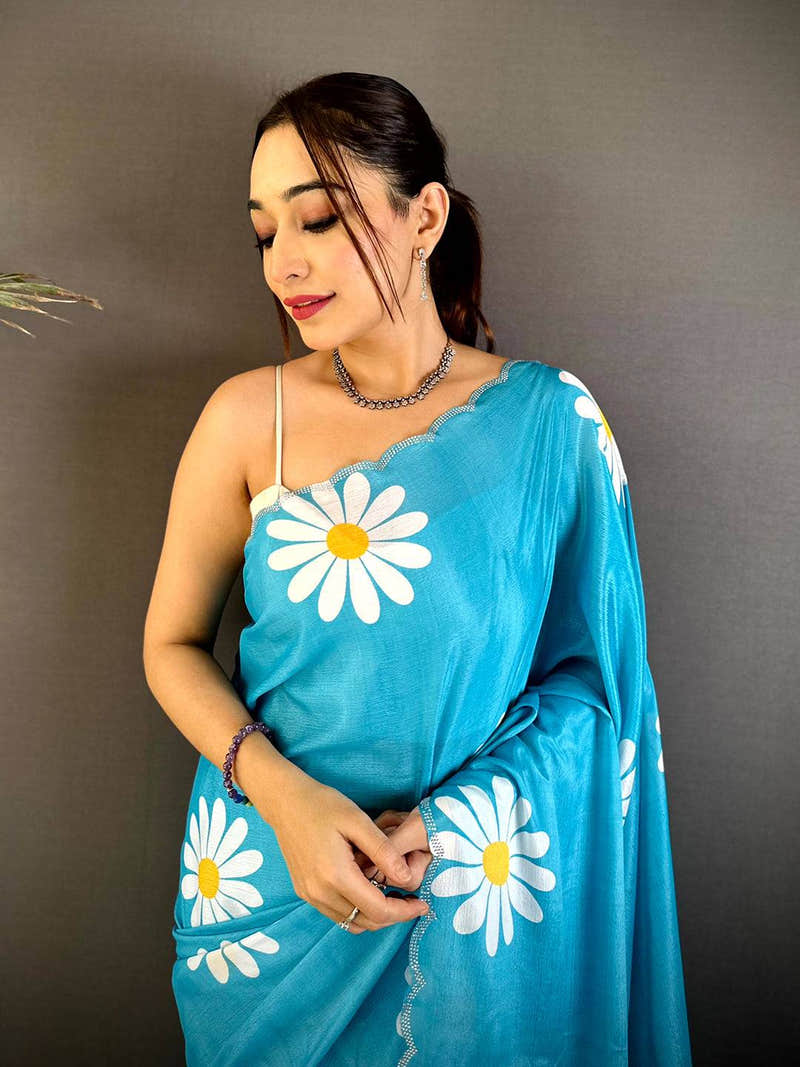 Fantasy Stone Work Chinnon Floral Saree