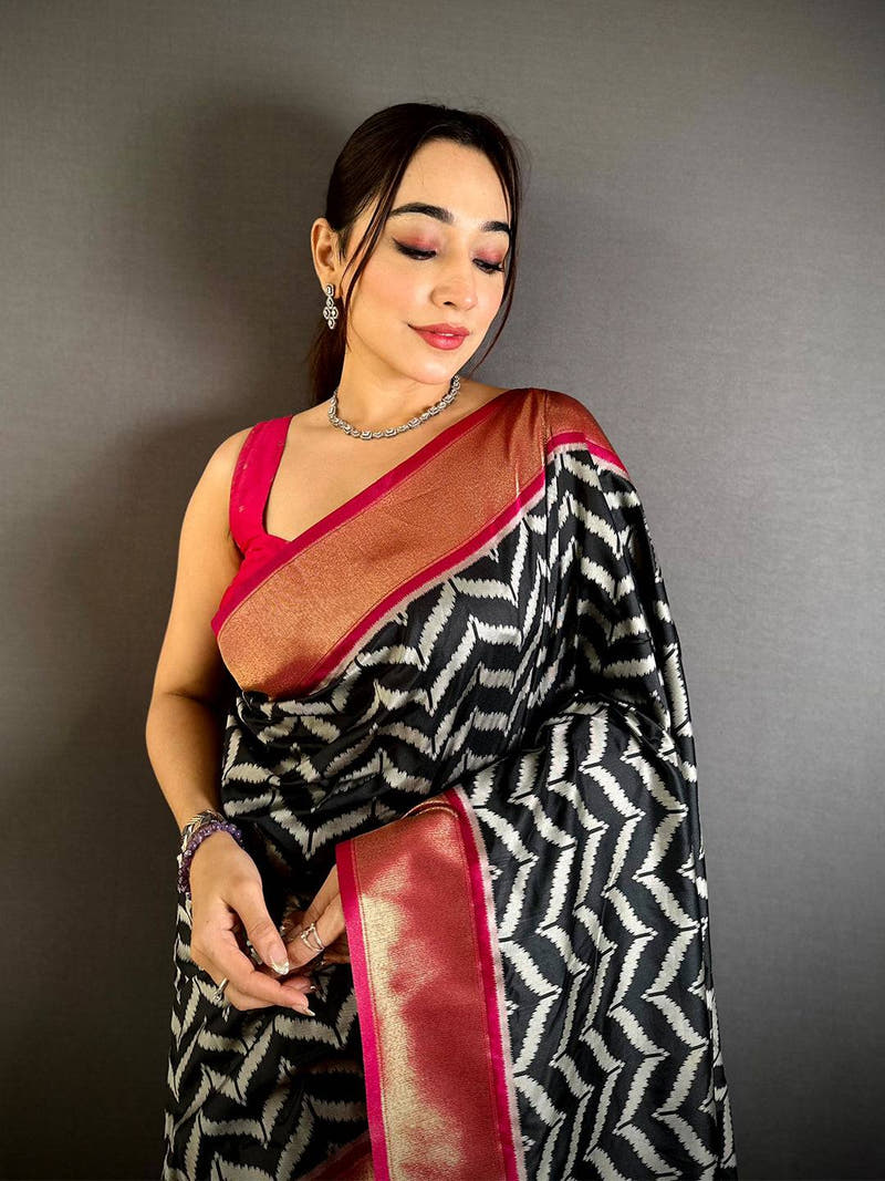 Celebrity Style Banarasi Ikkat Saree
