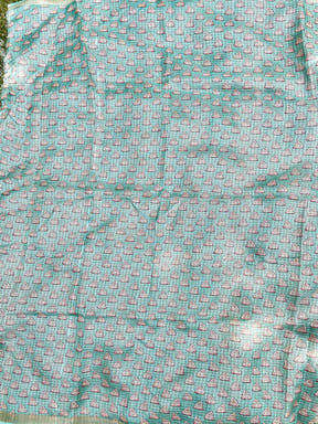  Soft Kota Doriya Silk Saree With Flower Kalamkari Print