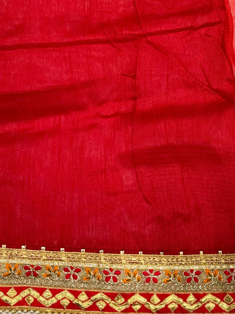Classic Chiffon Printed Foil Work Saree