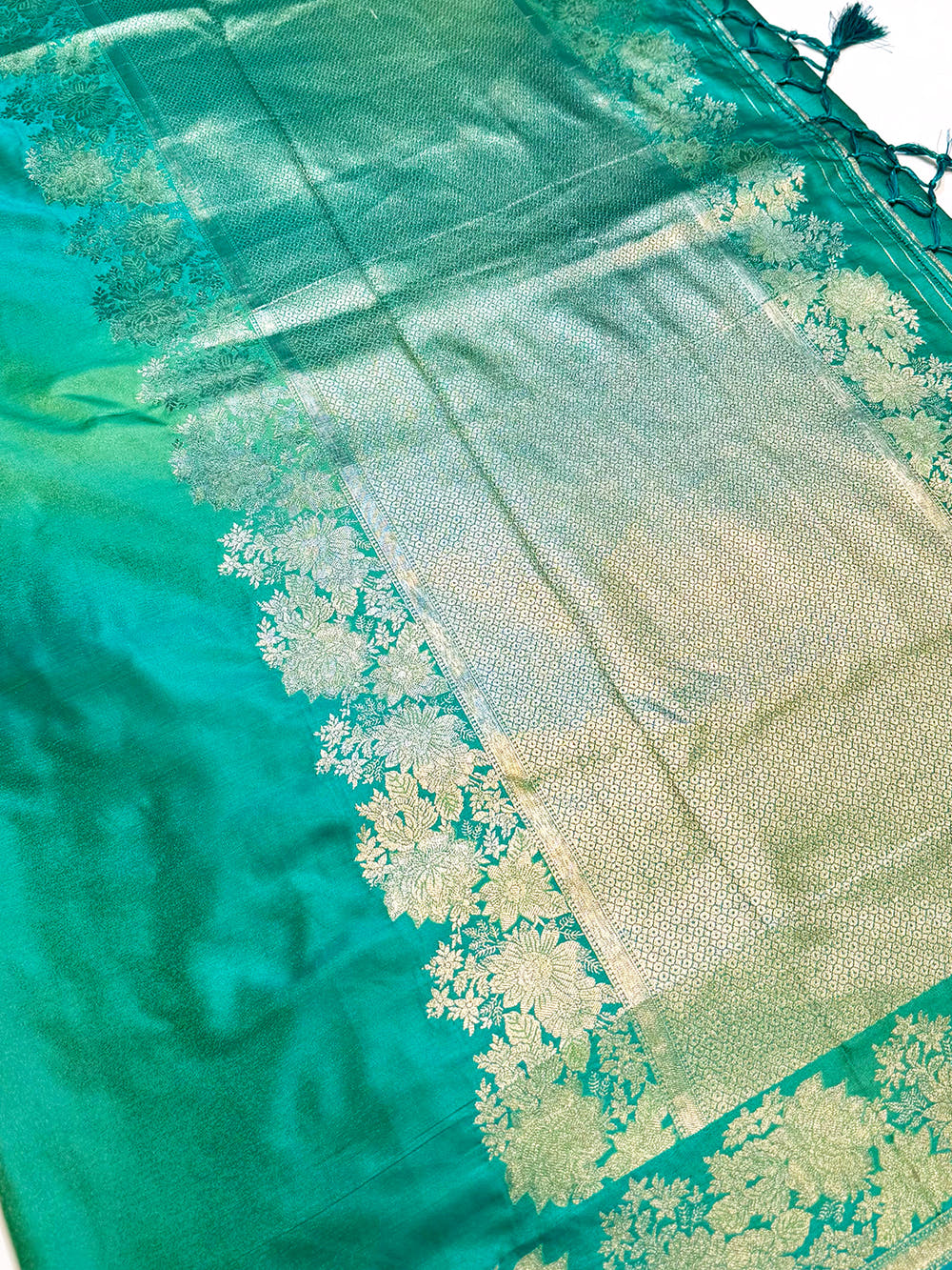 Exclusive Ombre Weaving Mashru Silk Saree