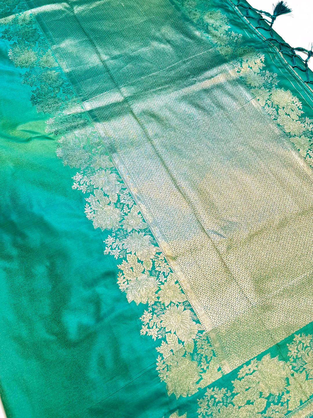 Exclusive Ombre Weaving Mashru Silk Saree