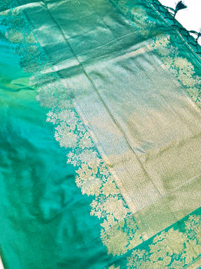 Exclusive Ombre Weaving Mashru Silk Saree
