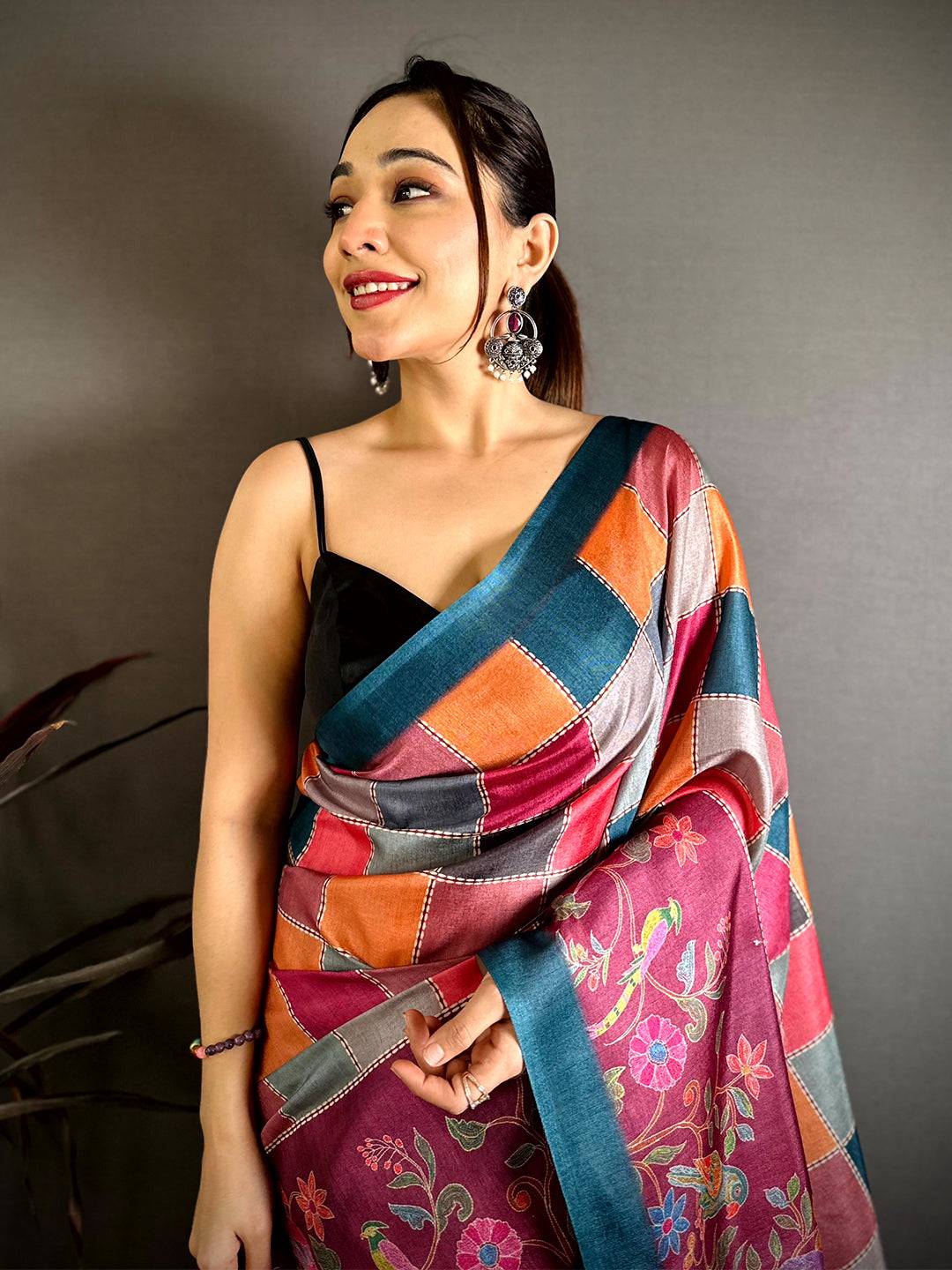 Classic Block Print Manipuri Saree