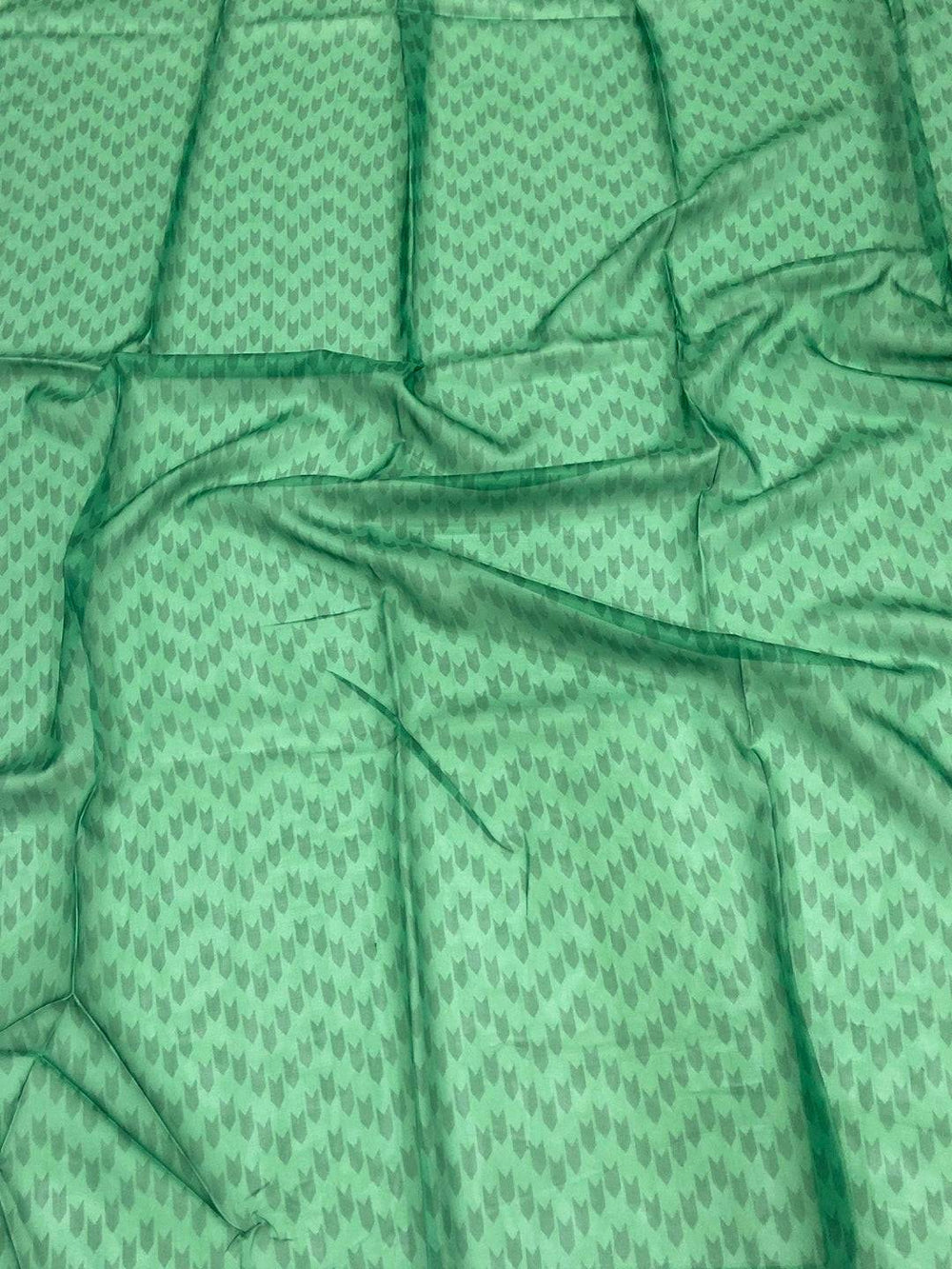 Mint Green Pure Tebi Silk Saree